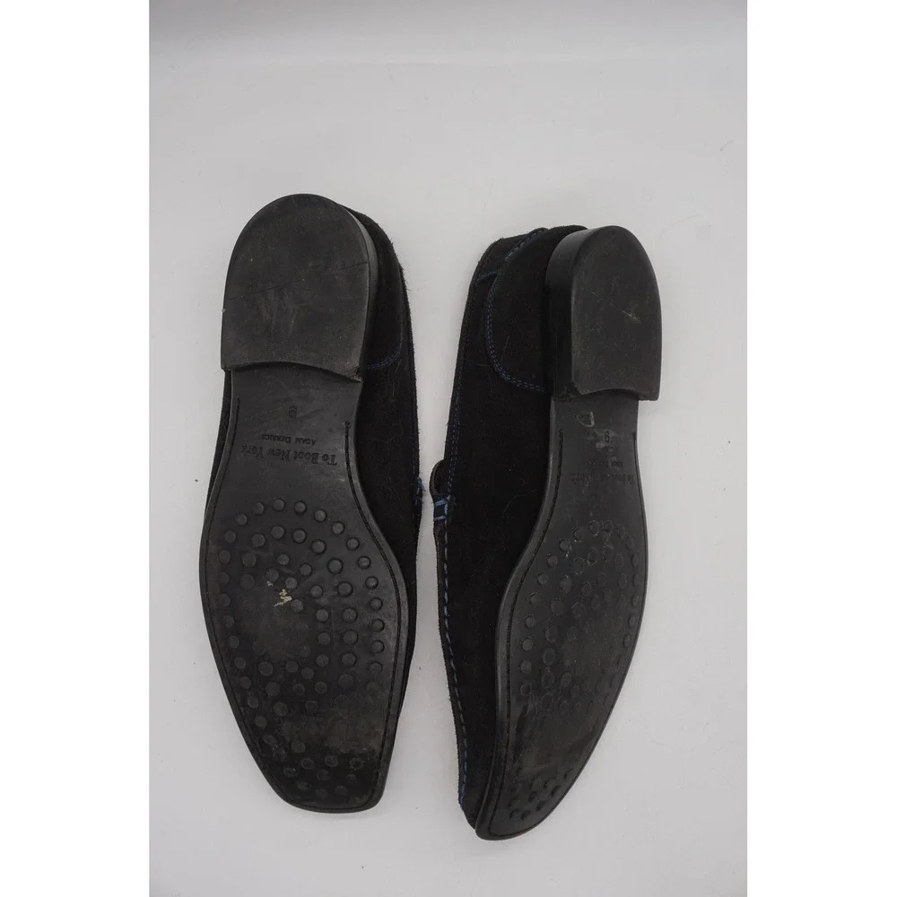 To Boot New York Adam Derrick Black Suede Casual Loafers Italy Men's Size 9
